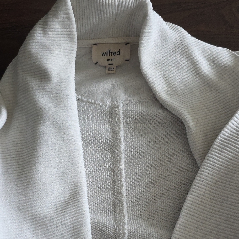 Wilfred White Ribbed Cardigan - Picture 2 of 4